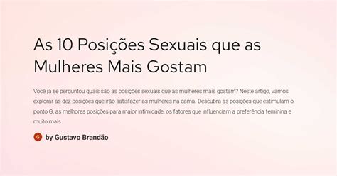 poses sexsuales|As 5 melhores posições sexuais para as mulheres